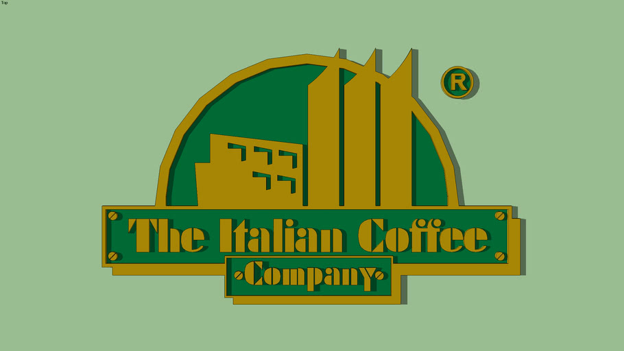 Logotipo The Italian Coffee Company 3D Warehouse