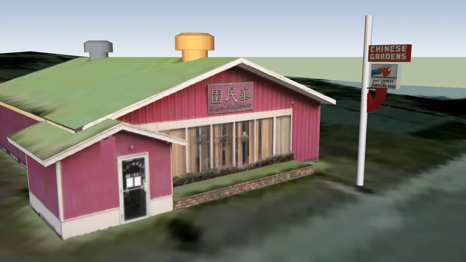 Old Chinese Garden Restaurant Cheney, WA 3D Warehouse