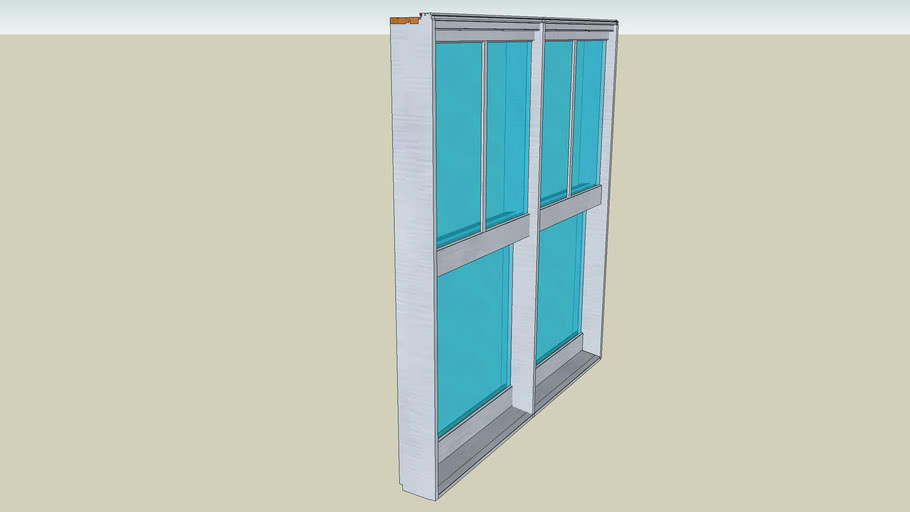 Window - Double Vert Slider - Aluminum & Glass