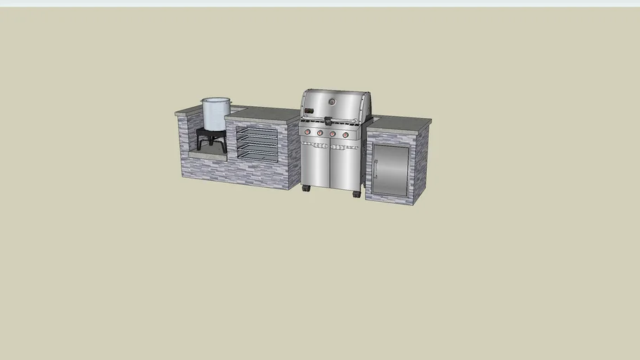 er Grill Outdoor Kitchen 3D Warehouse