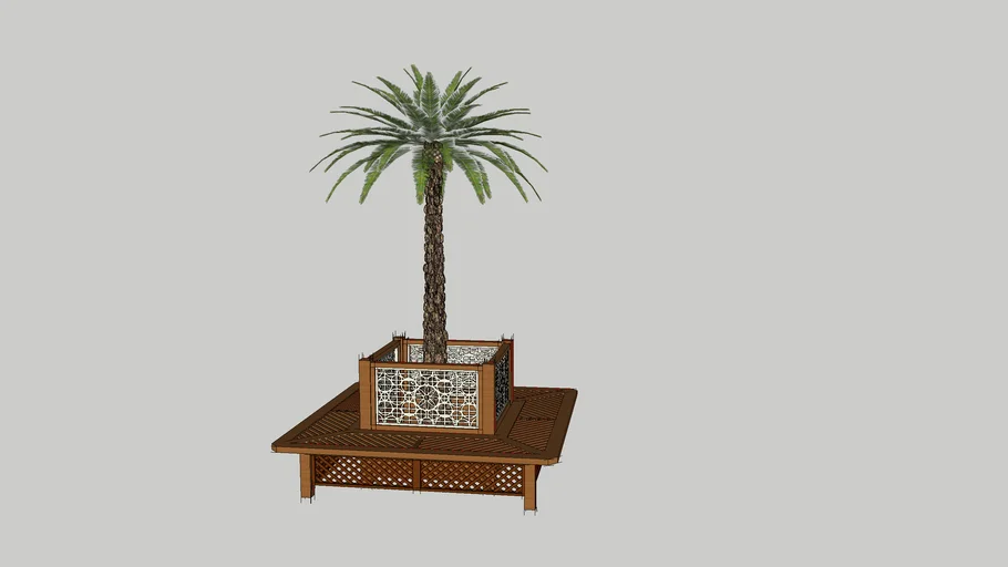 Arabic Traditional Palm Tree / Islamic outdoor Chair / bench 3D Warehouse
