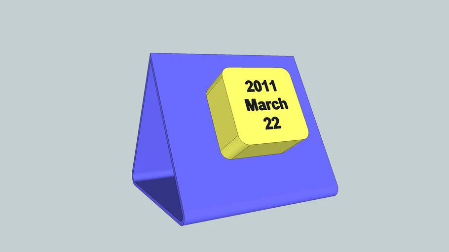 Desk Calendar 3D Warehouse