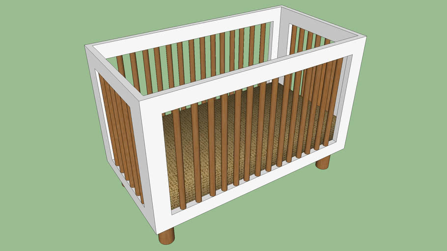 natural baby crib 3D Warehouse