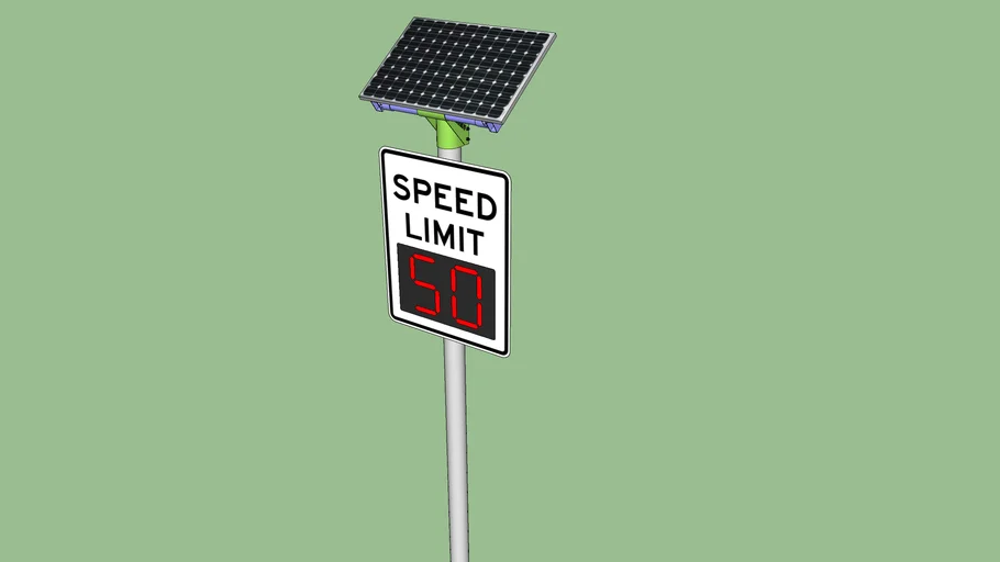 Digital speed limit sign 3D Warehouse