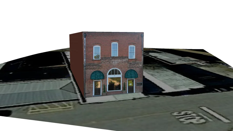 Jefferson Georgia Main Street in 3D - Ethridge Building
