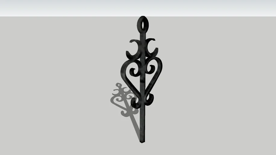 Iron wall ornament