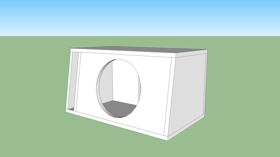 12' Subwoofer Box Angled 1.8 Cu. Ft. 3D Warehouse