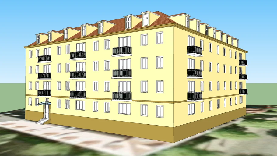 BLOCK OF FLATS ON 10 & 12 CHODKIEWICZA STREET IN BYDGOSZCZ 3D Warehouse