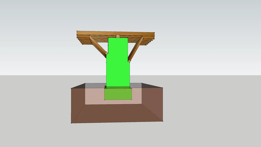 24 - Rezultanta opceg sustava sila prikazana na stupu drvenog mosta.skp