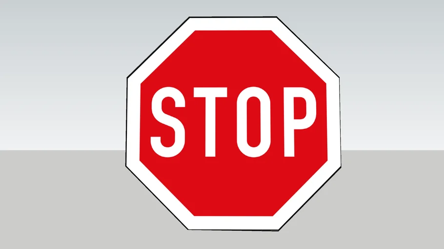 Stop Sign HD | 3D Warehouse