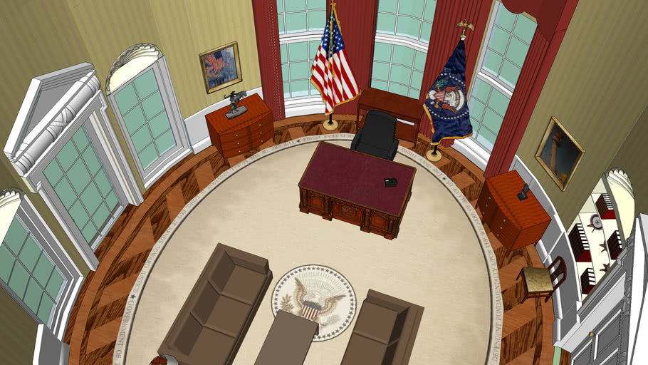 Oval Office Barack Obama . | 3D Warehouse