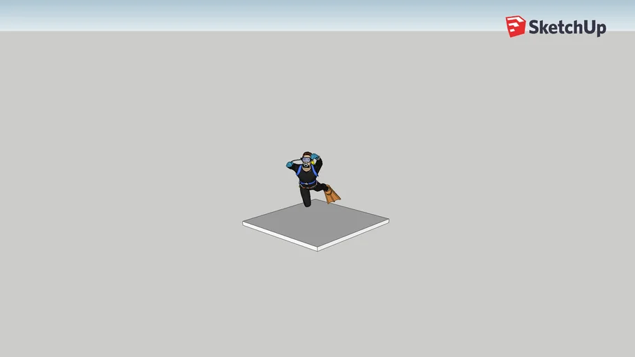 sketchup scuba diver clipart