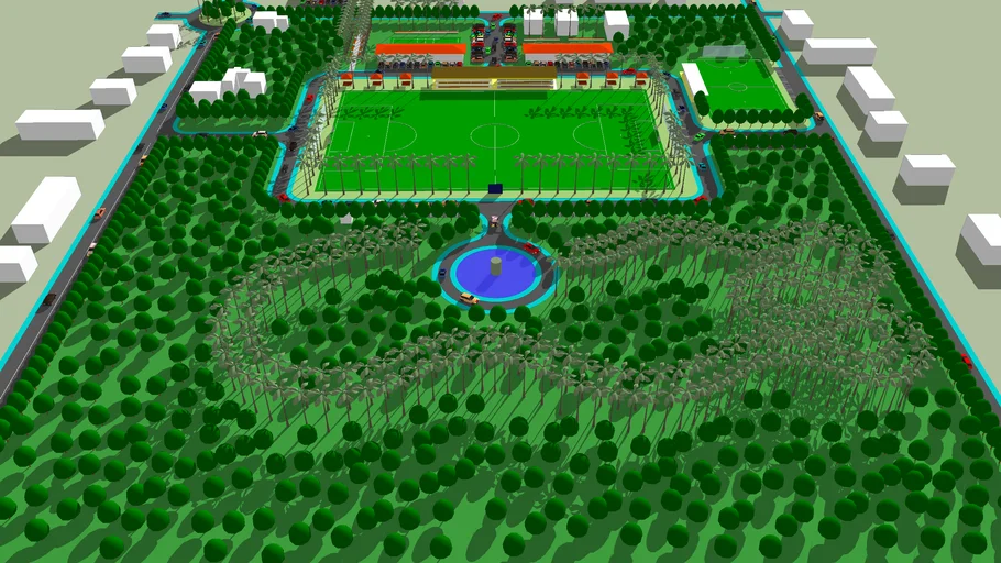 Contoh Site Plan Taman | 3D Warehouse