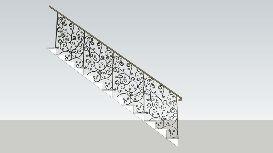 Wrought iron railing 3D Warehouse