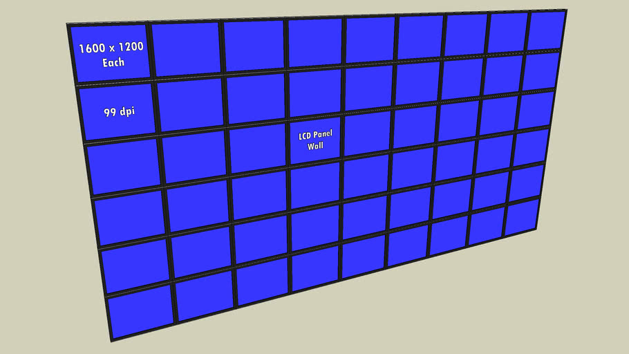 54 Panel LCD matrix Wall