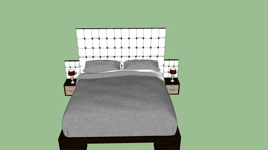 Bed With Side Table 3D Warehouse
