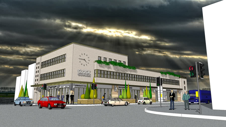 CLOCK CHAMBERS Darlington Street, Wolverhampton 3D Warehouse