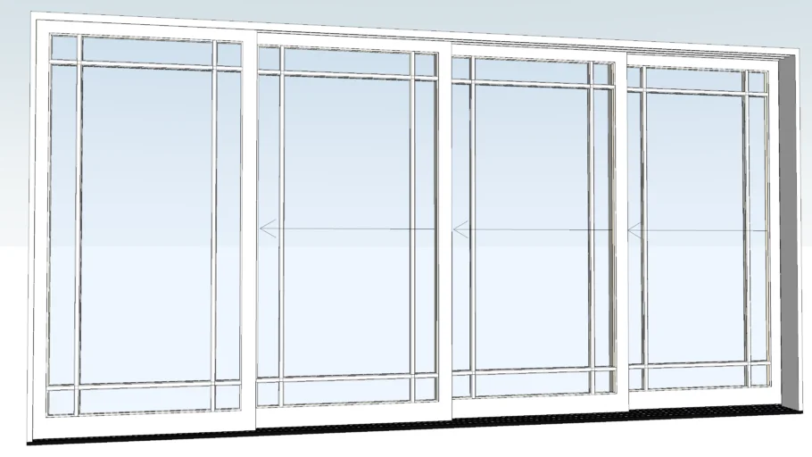 Four Panel Aluminum Clad Wood Stacking Doors