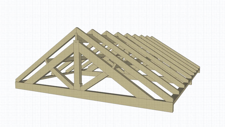 King Post Truss Roof 3D Warehouse