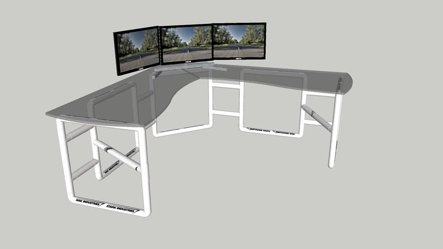 PVC Pipe Eyefinity Desk 3D Warehouse
