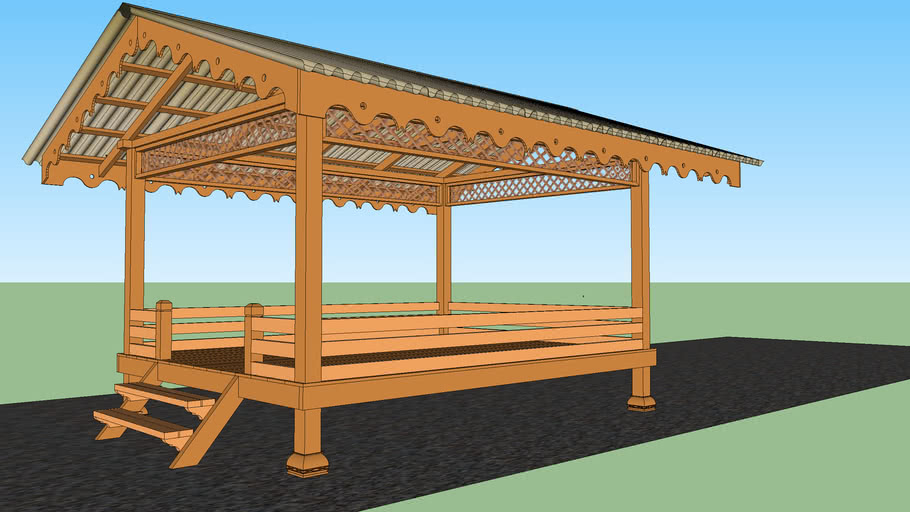 GAZEBO 12'X 9' SRAR SG GEDUNG | 3D Warehouse