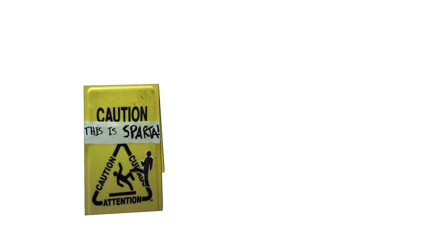 THIS IS SPARTA Wet Floor Sign 3D Warehouse