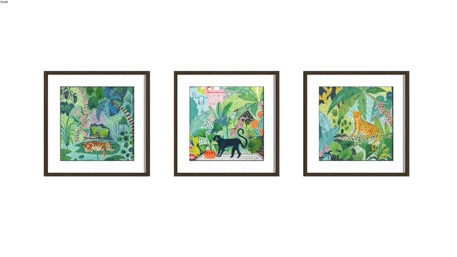 Framed Animal Prints 3D Warehouse