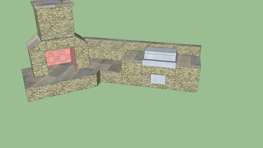 Fireplace and BBQ unit 3D Warehouse
