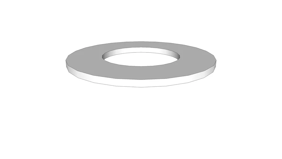 washer, for thrust bearing on 0.5 shaft, McMasterCarr 5909K44 3D