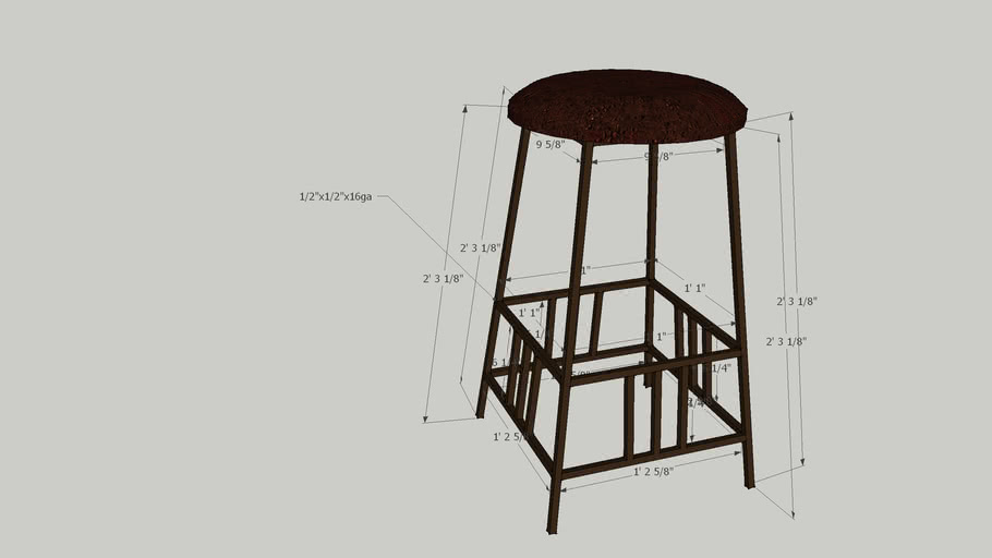 mission style stool