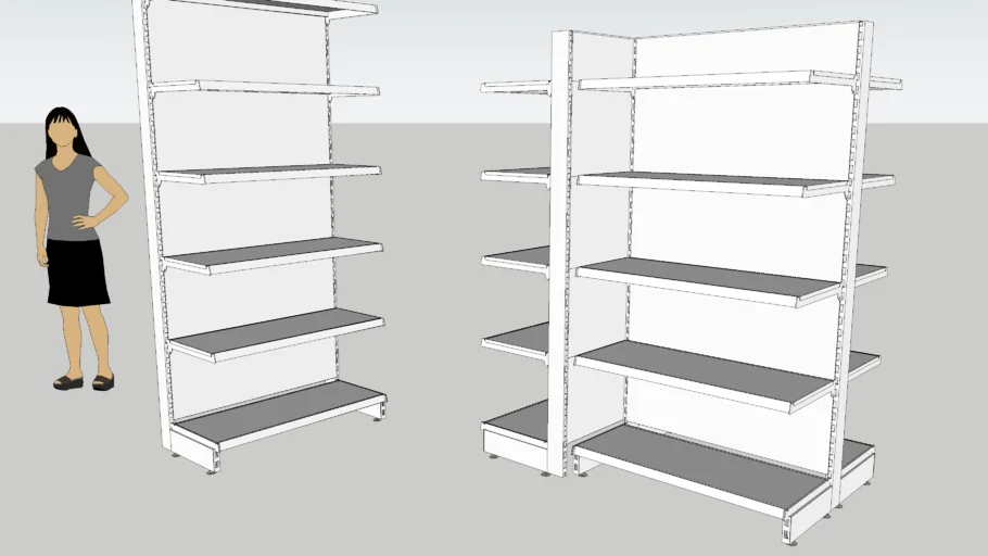 Metal Wall Shelving, Gondola Unit & Gondola End Unit