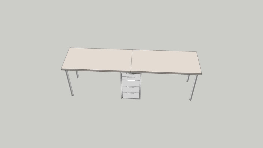 IKEA desk, LINNMON ALEX GERTON 3D Warehouse