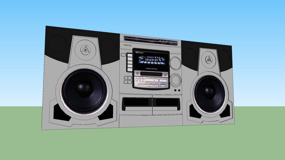 Aiwa (XRH55MD) compact shelf stereo system 3D Warehouse