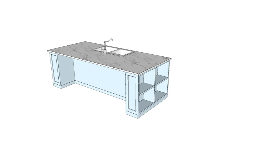 Meja Island Dapur 3d Warehouse