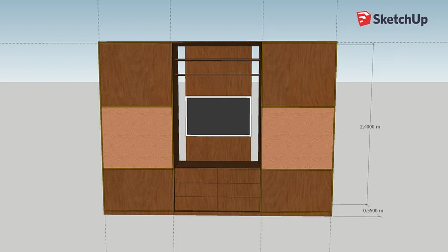 Шкаф купе в sketchup