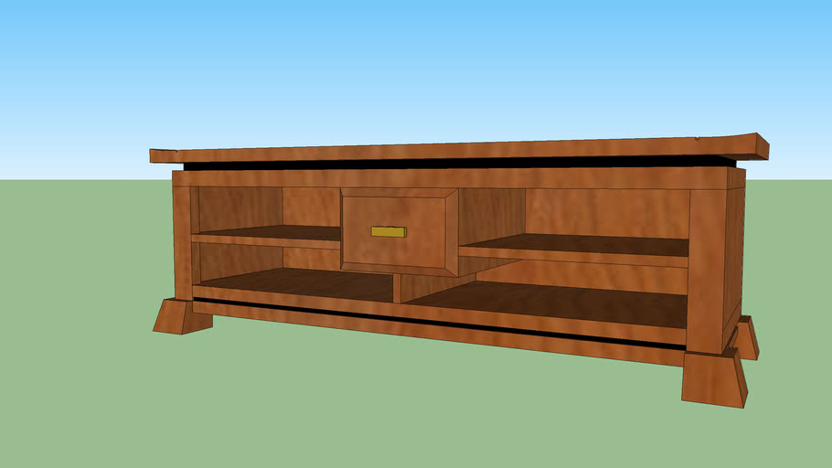 meuble tele bois et chiffon