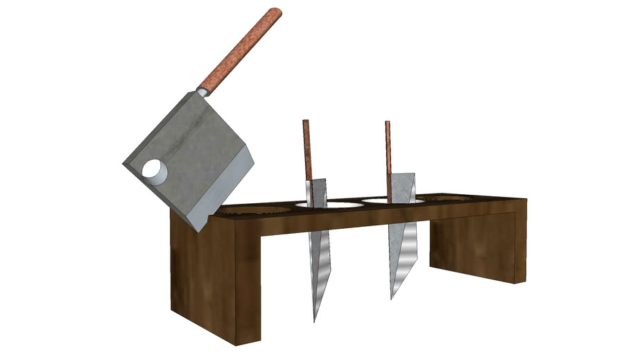 Medieval knife rack