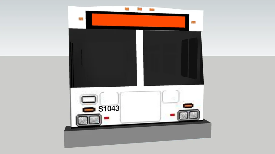 2003 New Flyer Industries D40LF O'hare rental car shuttle 3D Warehouse