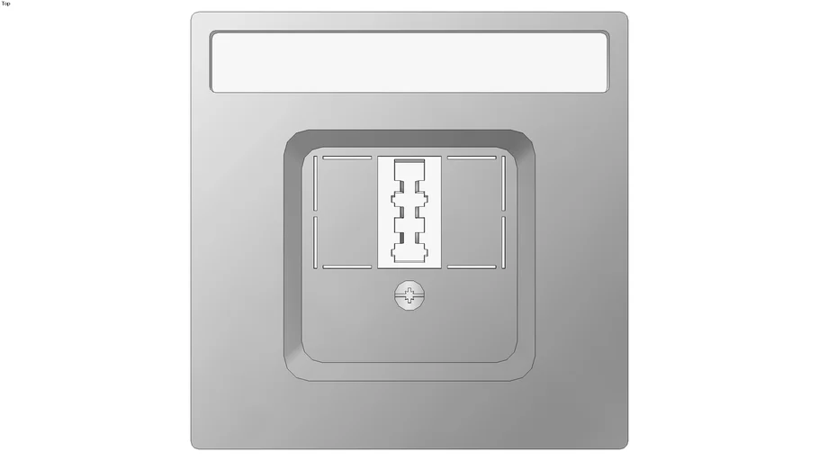 D-Life Central plate with square opening and telephone socket-outlet ...