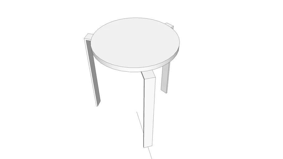 HBFHickory Buisness Furniture Table 18 inch 3D Warehouse