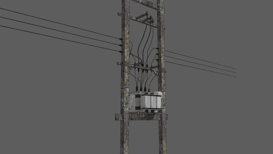 Transformador poste Transformer post 3D Warehouse