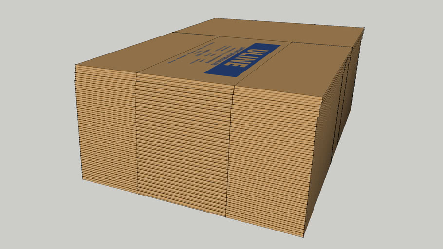 Uline S-4406 Boxes Flat | 3D Warehouse