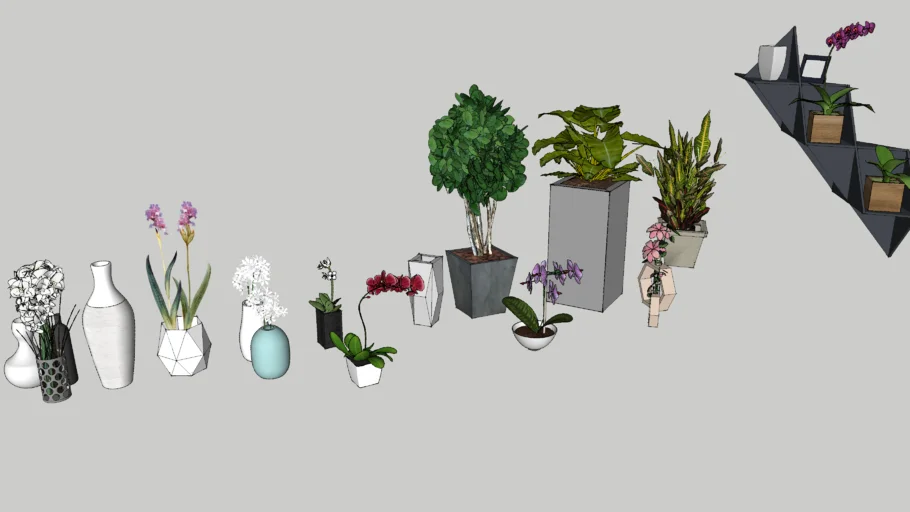 Plants and Vases Etc for propping