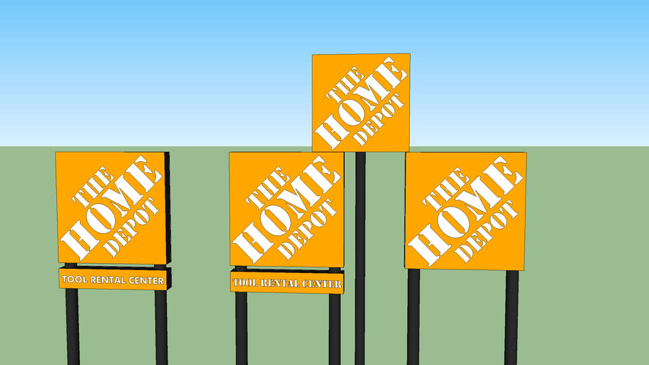 Home Depot Pylon Signs 3D Warehouse