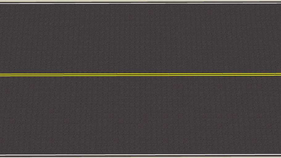 Road with Double Yellow Lines (Solid) 3D Warehouse