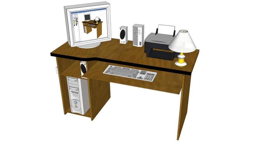 My desk 3D Warehouse