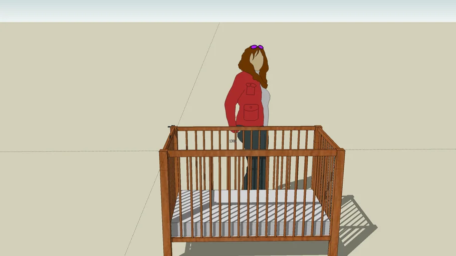 Baby Cot Large standard 3D Warehouse