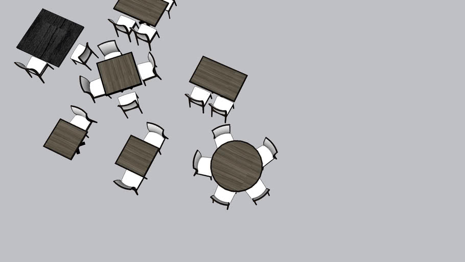 TABLES AND CHAIRS FOR RESTAURANT 3D Warehouse