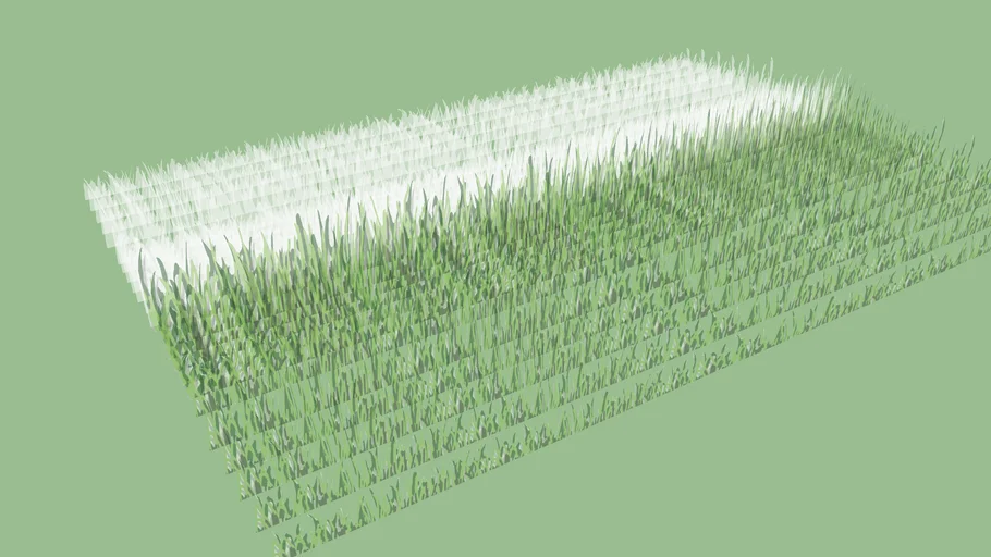 Grassy patch 3d model_2d .png demonstration / @Bruce3dModeler