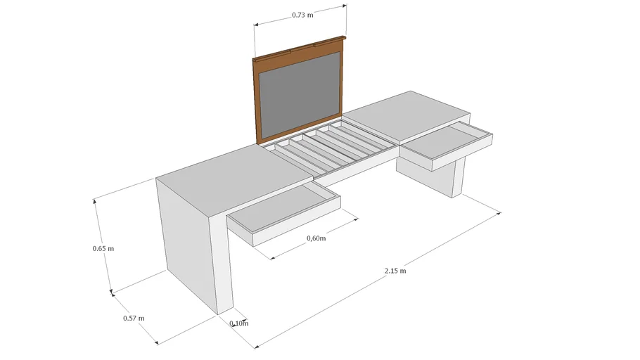 makeup table  3D Warehouse